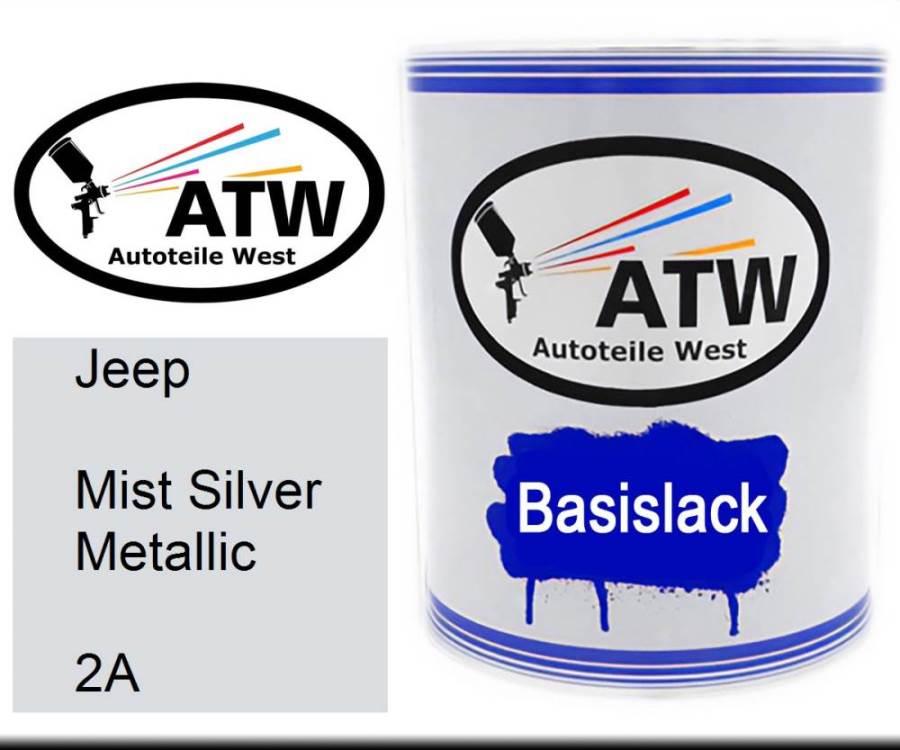 Jeep, Mist Silver Metallic, 2A: 1L Lackdose, von ATW Autoteile West.